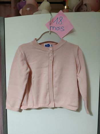 Gilet rose 18 mois 