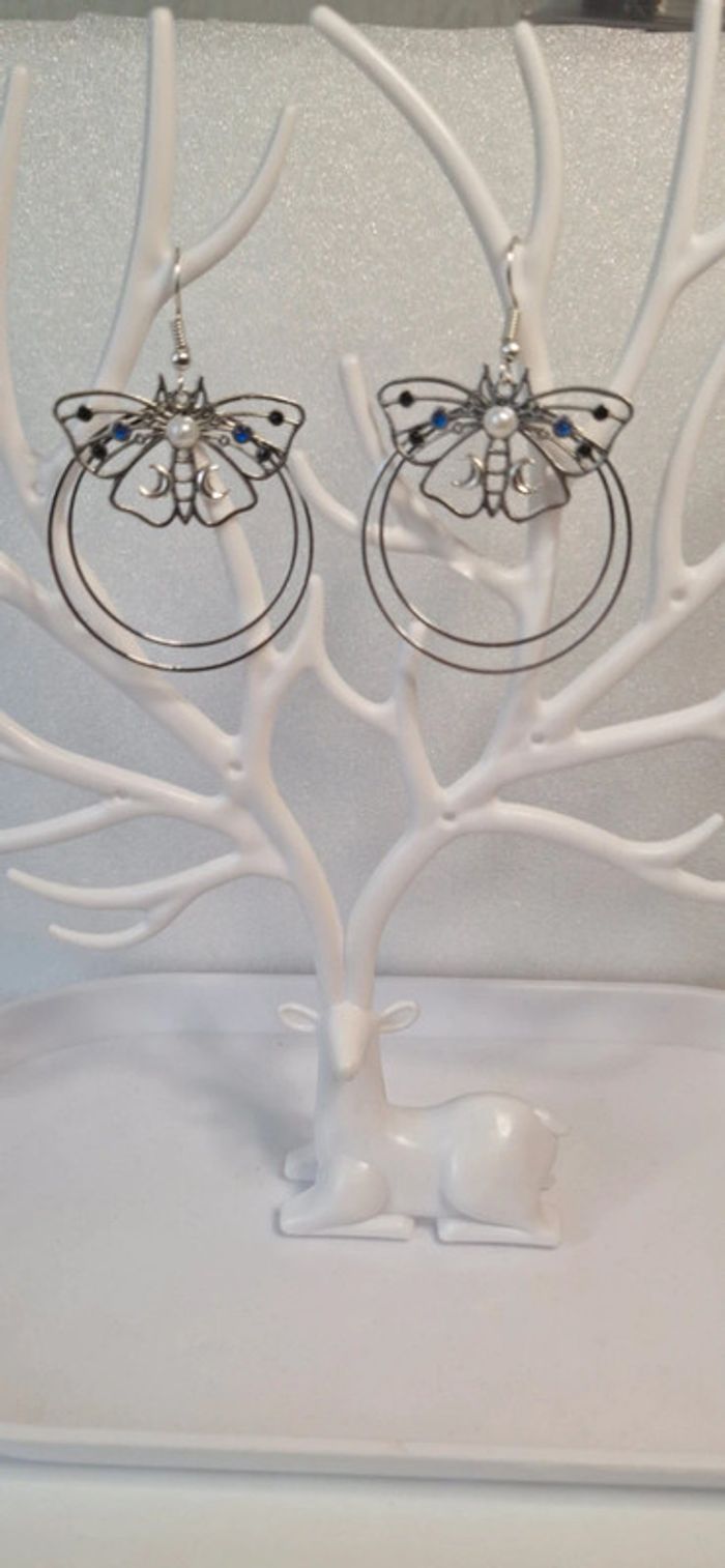 Boucles d'oreilles gros papillon