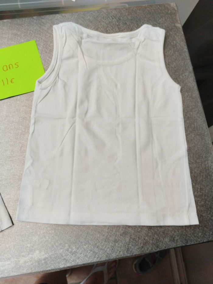Lot de 2 débardeurs 5 ans fille blanc - photo numéro 8