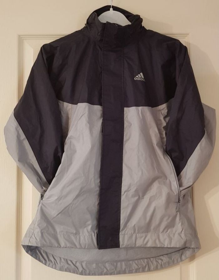 K-way Adidas bleu marine et gris