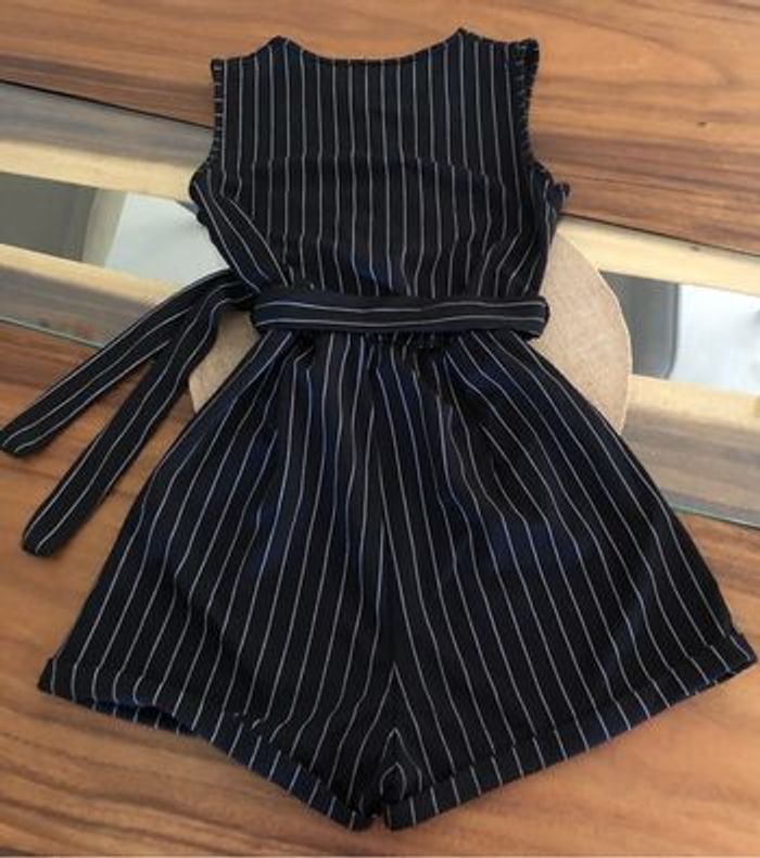 Combi-short noire rayée blanc taille S - photo numéro 5