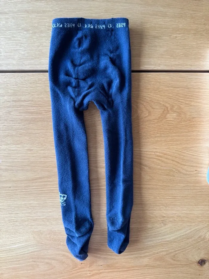 Collant bleu marine (+blanc cassé offert) - Taille 3/4 Ans (pointure 23/24) - photo numéro 8