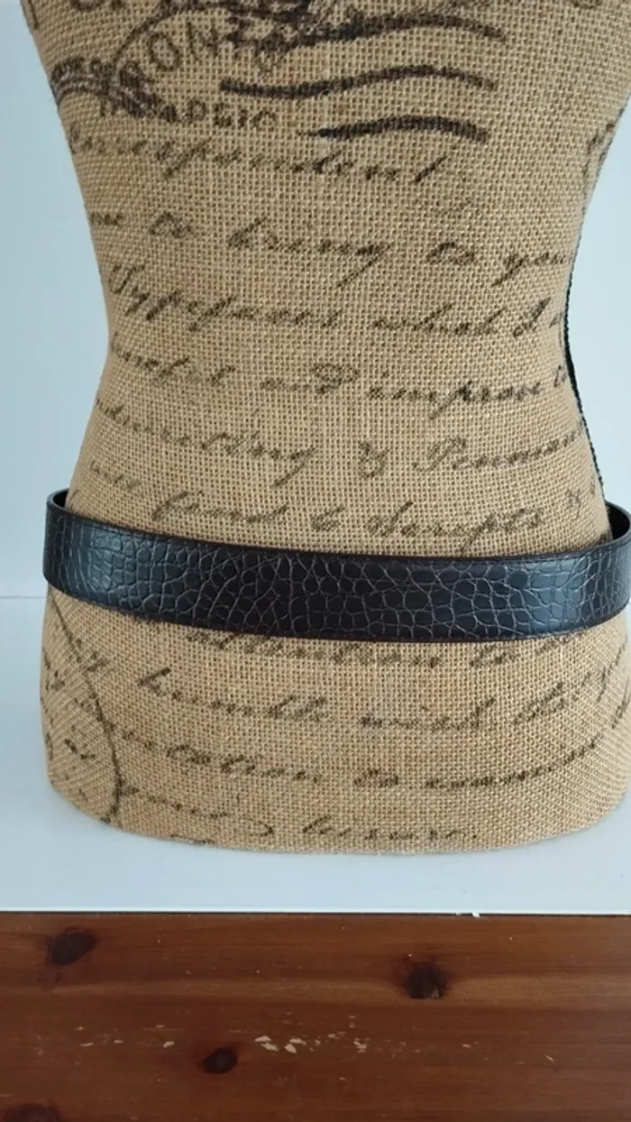 Ceinture marron style écaille 90 cm femme - photo numéro 6