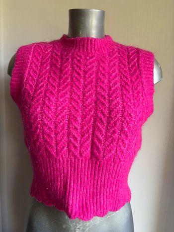 Pull sans manche en laine 