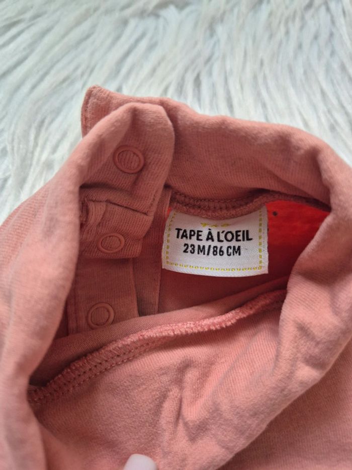 Haut col roulé rose fille – 23 mois – Tape à l’œil 🌟 - photo numéro 3