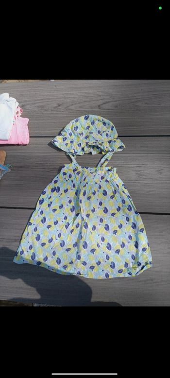 Robe obaïbi 18 mois avec chapeau