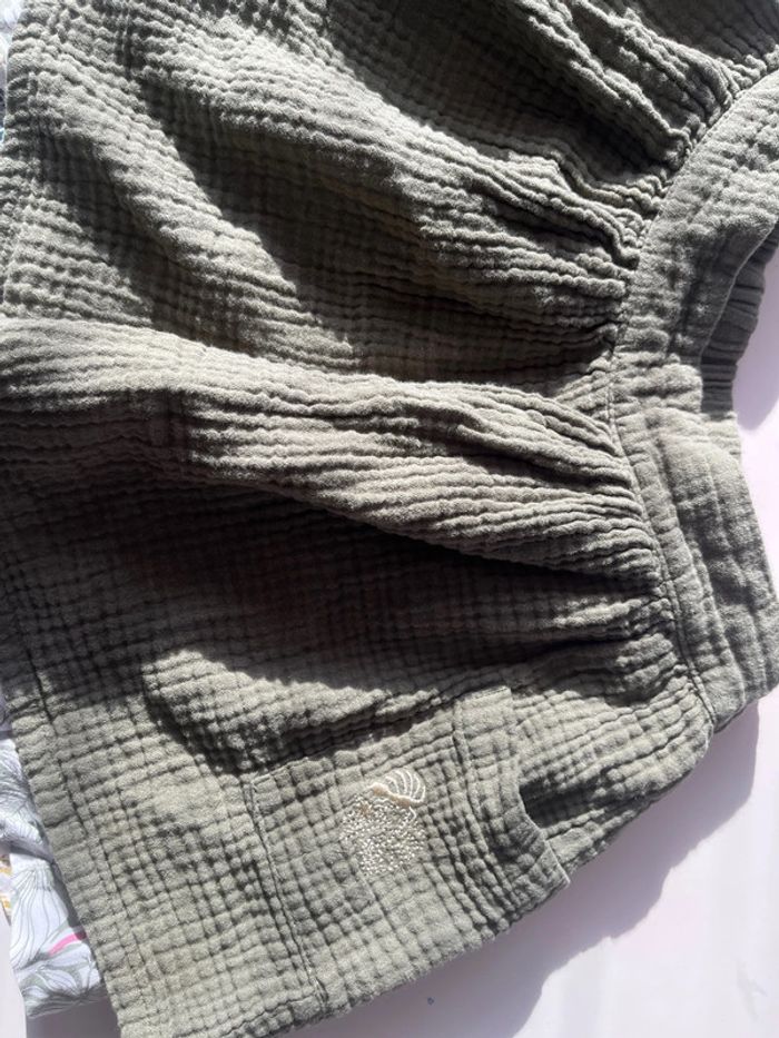 Jupe fille réversible à fleur ou kaki - photo numéro 3