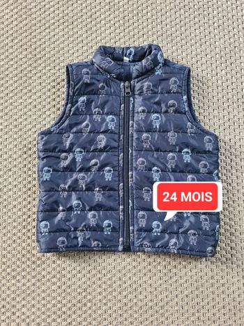 Doudoune sans manche "cosmonaute" - 24 mois