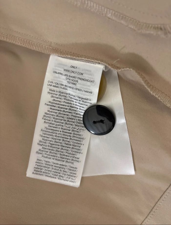 Veste Only beige style trench - photo numéro 5