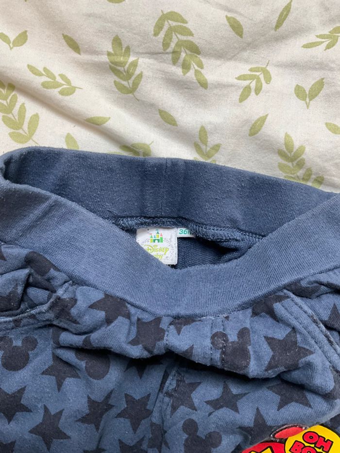 pantalon de jogging marine motifs étoiles noir disney 36 mois - photo numéro 3