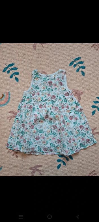 Robe fleurie été dentelle 18 mois tex