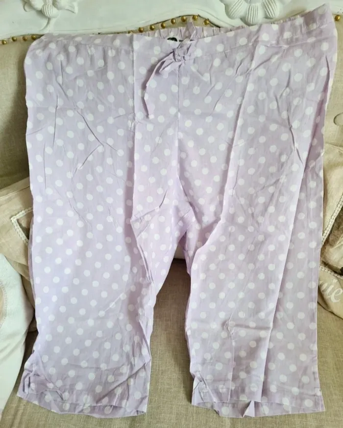 Pyjama blanc/violet lila Lok Low Taille 42/44 Neuf - photo numéro 2