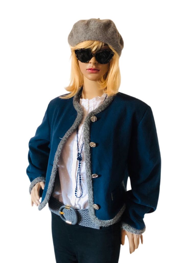 🇦🇹Jolie petite veste courte vintage cottagecore en laine Tyrolean Trachen style wool jacket🇦🇹 - photo numéro 7
