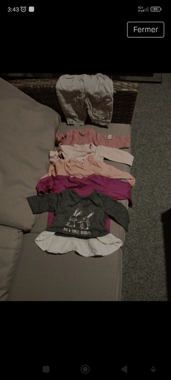 5 hauts bébé fille