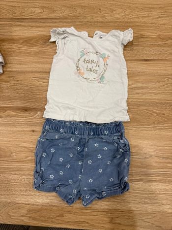 Lot ensemble short et t-shirt 36 mois 