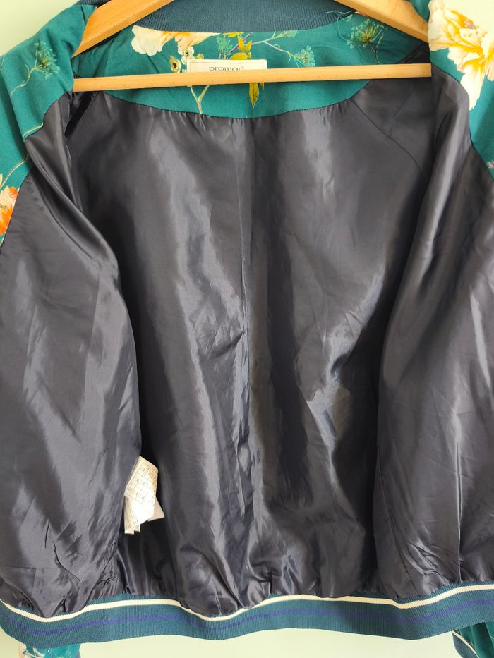 Bomber Femme - Blouson imprimé à Fleurs Asiatiques - PROMOD - photo numéro 4