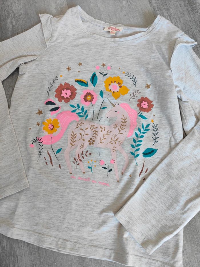 T-shirt ml licorne 🦄 8A - photo numéro 3