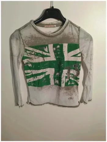 C12 blouse gris/vert Pepe jeans 8 ans