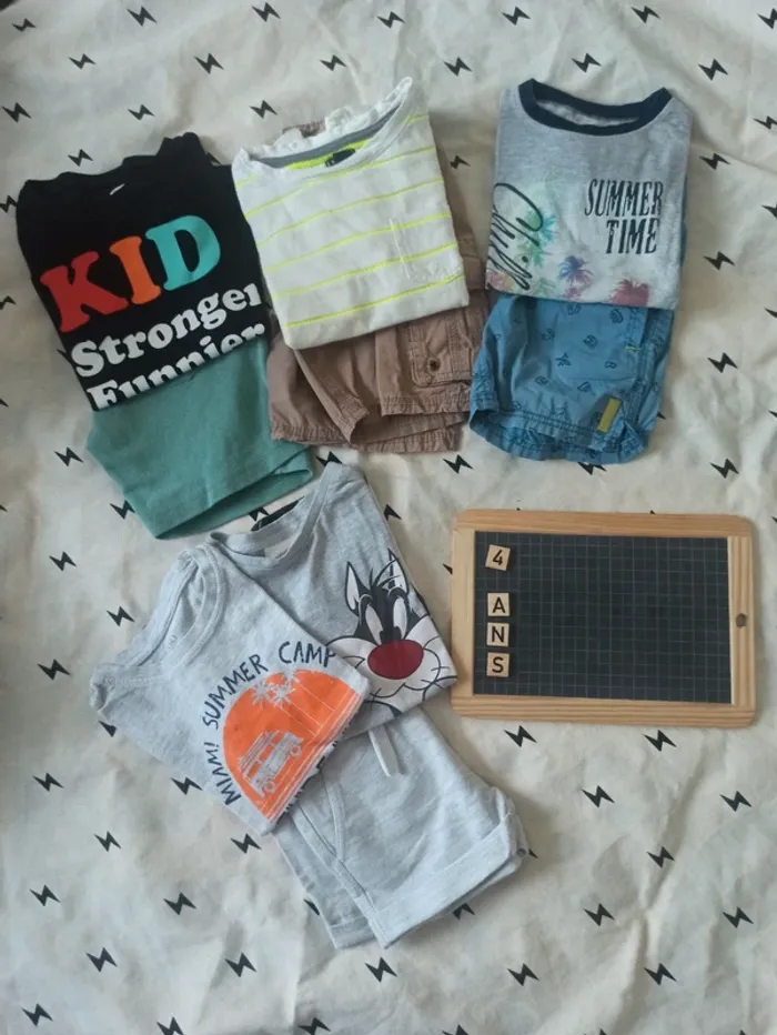 Lot idéal crèche-ecole été-court / taille 4 ans / tbe-be