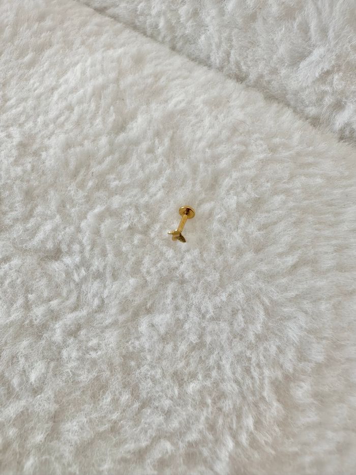 Piercing petit papillon, doré - photo numéro 3