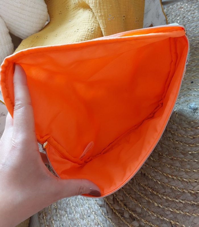 Sac banane liberty fleuri orange fluo La p'tite cachottière - photo numéro 6