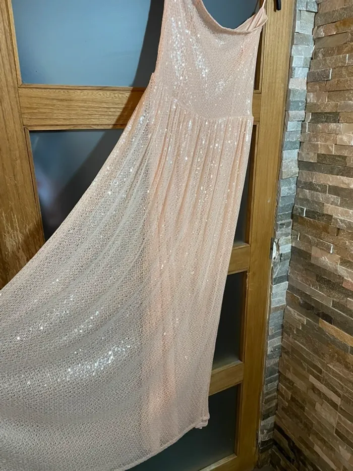 Robe de princesse bustier à paillettes Zara, taille L - photo numéro 8