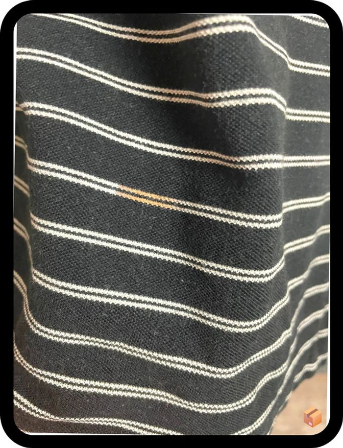 Polo Lacoste homme – Taille 5 – Noir à rayures blanches - photo numéro 5