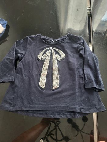 Haut bleu marine zara 2 ans