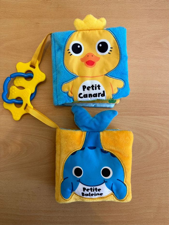 Lot de 2 livres tissu à mâchouiller - Dès la naissance