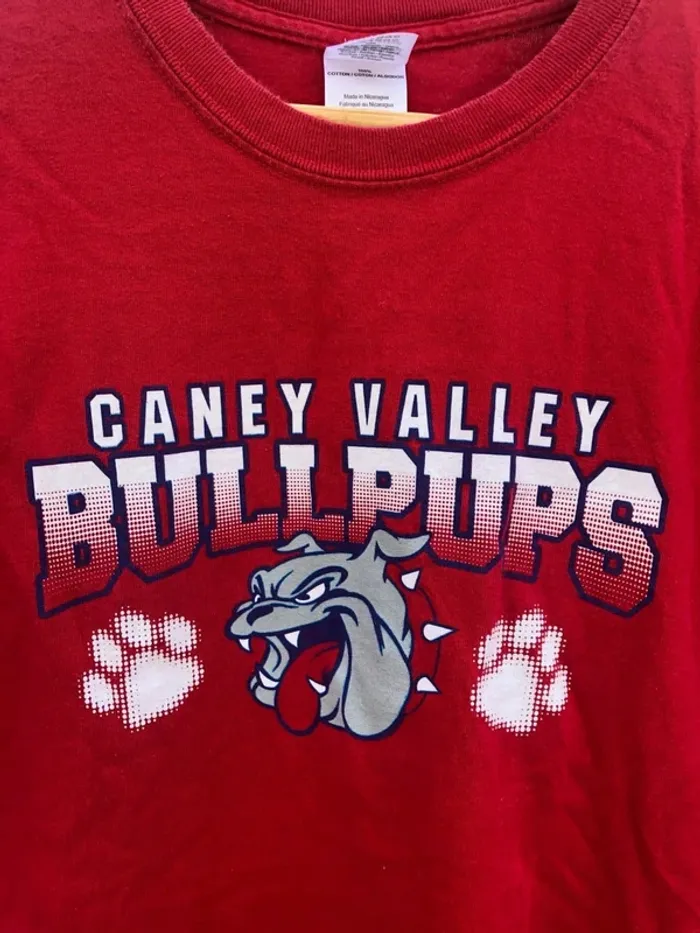 Gildan T-shirt Versity Caney Valey Bullpups red Mens L - photo numéro 2
