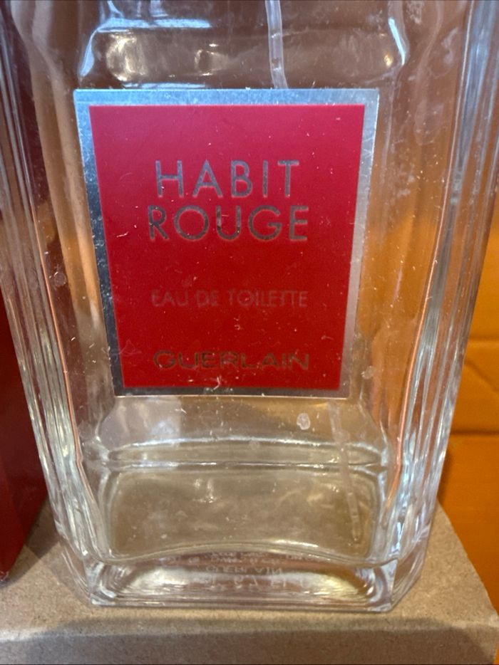 Flacon vide guerlain habit rouge 200ml rare pour collectionneur - photo numéro 4