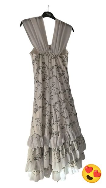 Robe longue Courtisane blanche taille 40