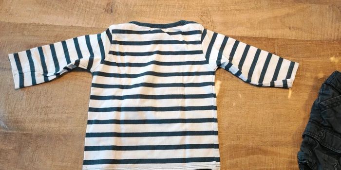 Lot de 2 pantalons + 2 hauts manches longues rayés bleus - photo numéro 7