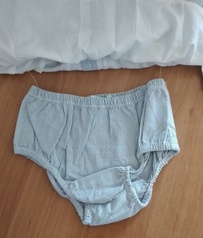 Ensemble Robe sans manches + Culotte 3 mois fille Neuve avec étiquette  Obaïbi - photo numéro 4
