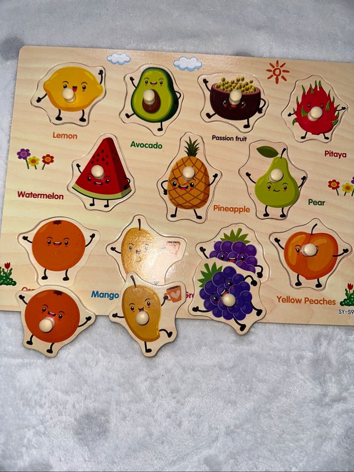 Puzzle en bois fruits - photo numéro 2