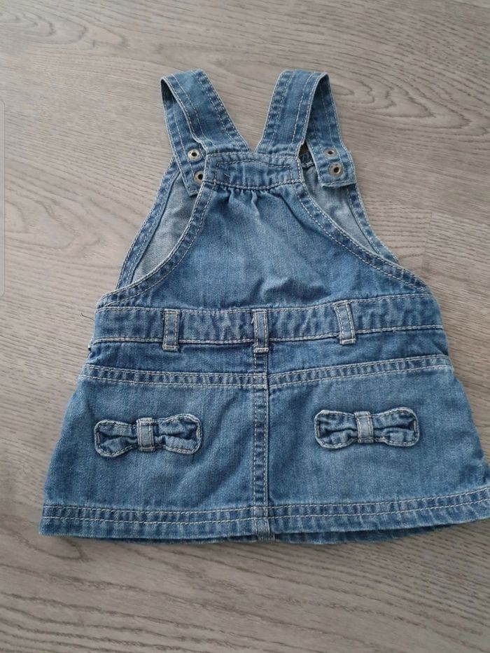 Robe salopette en jean 3-6 mois - photo numéro 2