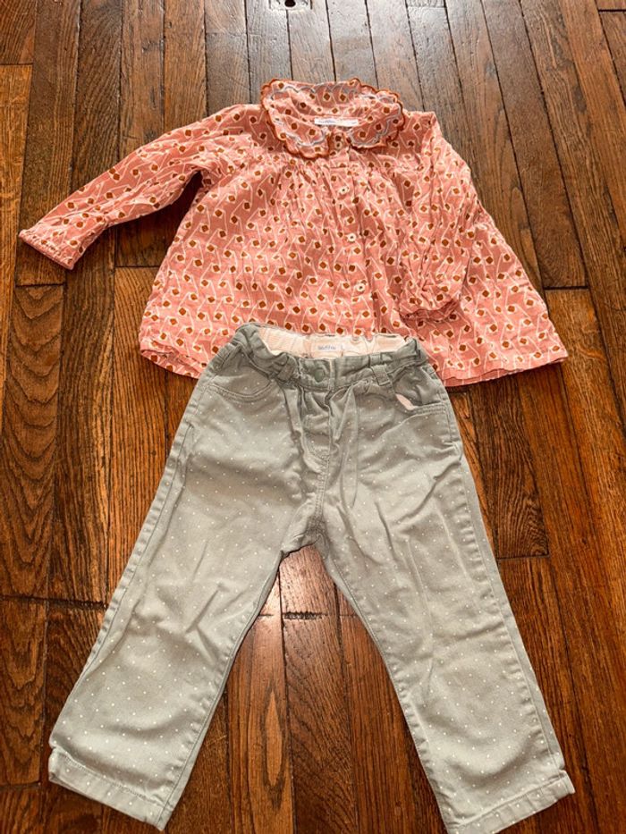 Chemise et jeans Bout’chou 18 mois