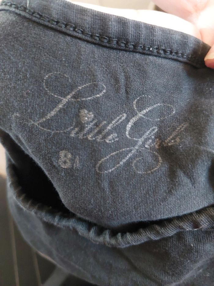 Tee-shirt à manches longues noir Taille 8 ans - photo numéro 2