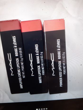 Lot 3 rouge à lèvres mac