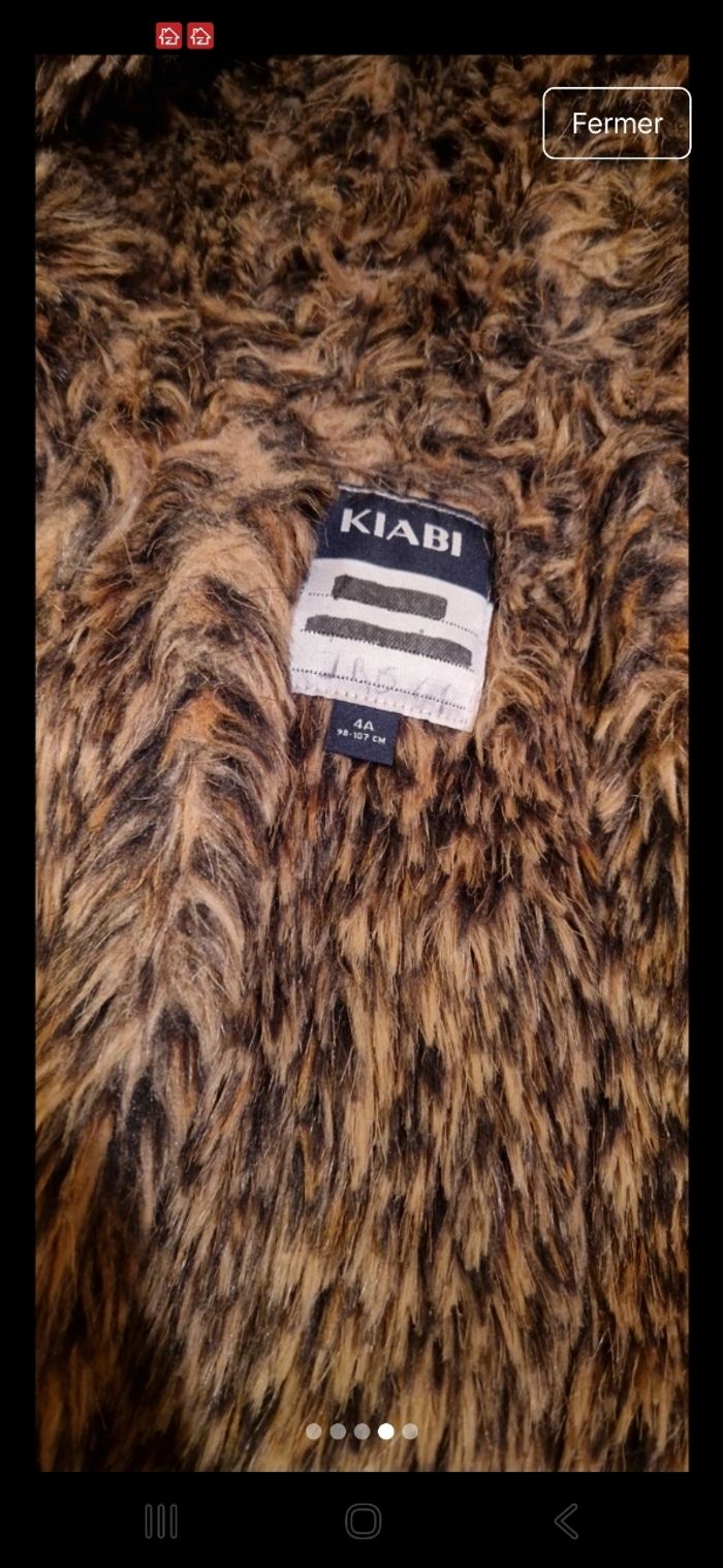 Manteau hiver fourré 4 ans - photo numéro 4