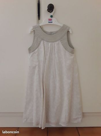 Robe cérémonie blanc beige 4 ans  MILA BLUE TBE