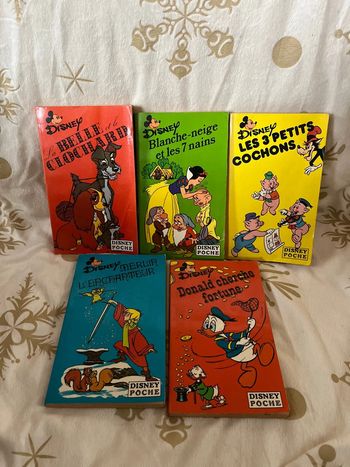 Lot de 5 livres Disney poche vintage