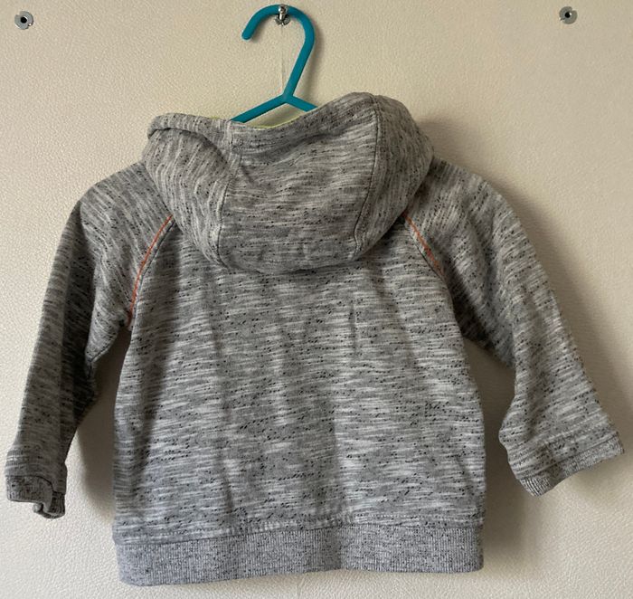veste gilet à capuche zippé garçon 9 mois - photo numéro 3