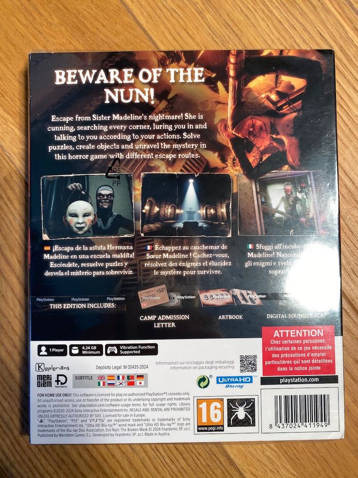 Evil Nun the broken mask unholy edition - PS5 - jeu neuf sous blister - photo numéro 5