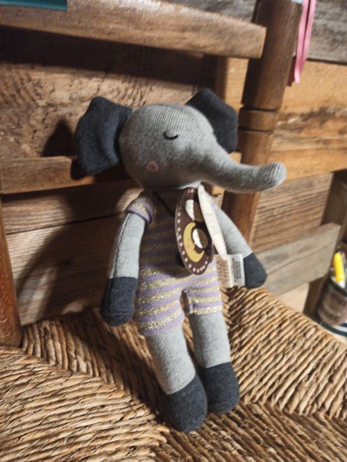 Peluche éléphant Elliot picca loulou neuf - photo numéro 6