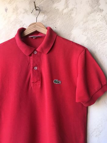 Polo rouge manches courtes Lacoste T3