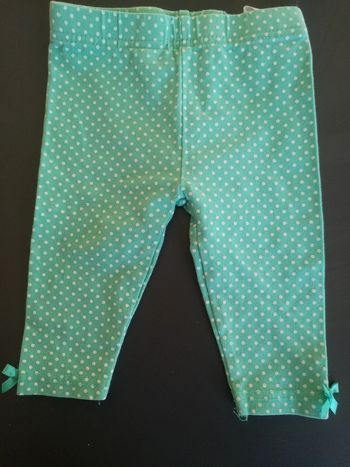 Petit caleçon vert menthe pois blancs 3 mois