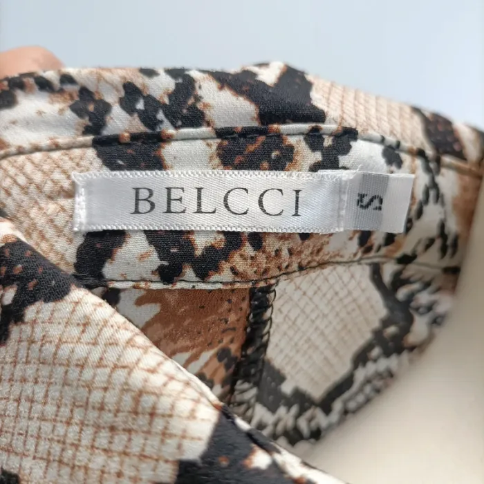 Robe longue imprimé python Belcci col chemise taille S tendance animalier - photo numéro 5