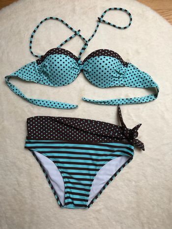 Maillot de bain 2 pièces pois Ocena Sunio 36/38