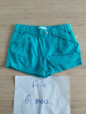 short obaibi bleu/vert 6 mois